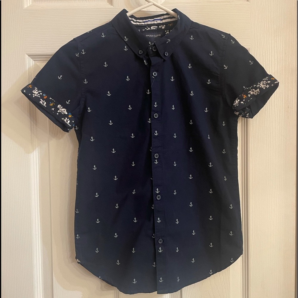 Denim & Flower Ricky Signh                Boys button down shirt sz 9-10